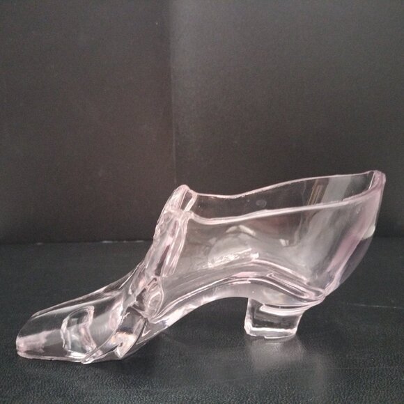 Light Pink Bow Glass Slipper 1876 Centennial Exposition Gillinder Sons 5"1/2 - Picture 7 of 14